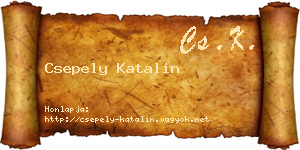 Csepely Katalin névjegykártya