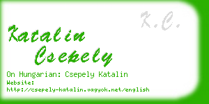 katalin csepely business card